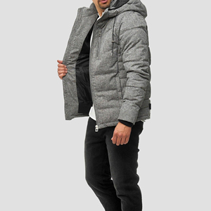 Men’s Winter Warmth Hooded Quilted Puffer Jacket <b>Cloud</b> Layer Puffer Jacket - Product Image 4