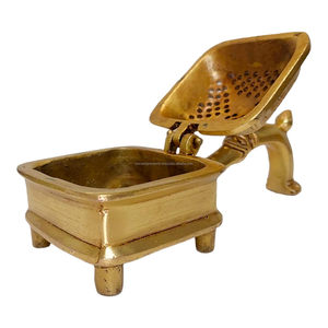 Brûleur Loban en laiton Dhooni Dani décoratif antique, support de brûleur Bakhoor - Product Image 4