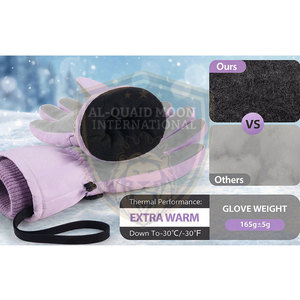 Gants de ski confortables de dernière génération, fabriqués au Pakistan, coupe-vent, gants de ski en promotion. - Product Image 6