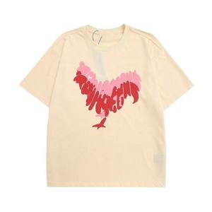 Camiseta de punto de algodón de 300GSM de gran tamaño con estampado de dibujos animados para hombre, estilo hip hop, streetwear, corte holgado, cuello redondo, impresión DTG personalizada - Product Image 4