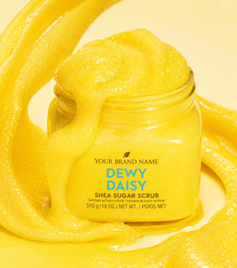 OEM Private Label Dewy Daisy Shea Sugar <b>Scrub</b> Natural Exfoliating & Moisturizing <b>Body</b> Polish with Shea Butter Bulk Wholesale - Product Image 1