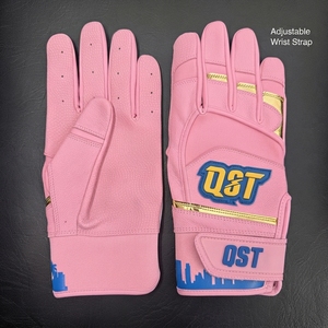 Gants de frappe de baseball professionnels à paume rembourrée, fermeture auto-agrippante, coutures durables, couleur/logo personnalisables pour équipes jeunes - Product Image 5