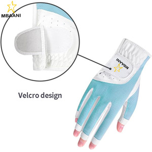 Guantes de Golf para Mujer con Dedos Descubiertos, Guantes de Golf sin Dedos para Dama, PU y Microfibra, Tejido de Malla Transpirable, Frescos y Cómodos - Product Image 4