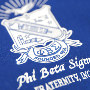 เสื้อแจ็คเก็ตขนสัตว์ Phi Beta Sigma สีน้ำเงินรอยัล-ดำ  แบบตัวอักษรกรีก  เสื้อแจ็คเก็ตนักศึกษา  เสื้อผ้าสำหรับสมาคมนักศึกษา  เสื้อโค้ทคุณภาพพรีเมียม อุ่นสบาย ทันสมัย - Product Image 4