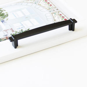 Tirador de cajón de aleación de zinc negro mate rentable, herraje elegante y minimalista para gabinetes de cocina, mesitas de noche y baños - Product Image 4
