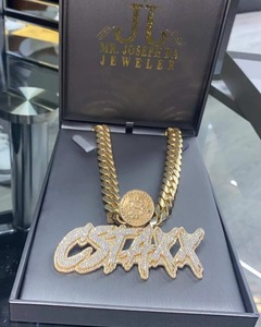 Custom Initial Letter <b>Name</b> Pendant 925 Silver VVS Moissanite Diamond Cuban Link <b>Chain</b> Fully Iced Out Charms Pass Diamond Tester - Product Image 1