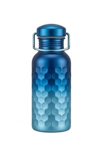 Best Selling Eco Friendly 2-Piece Copper Water Bottles Blue Double Tone Finish Hexagon Pattern Modern Design Portable Travel - Product Image 1