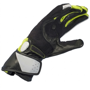 Gants de moto en cuir avec logo personnalisé, protection complète des doigts, compatibles avec les écrans tactiles, fermeture à boucle et crochets, utilisation hivernale, unisexe - Product Image 4