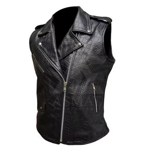 Chaleco de Cuero Clásico para Motociclistas, Sin Mangas, Estilo Club, Venta al Por Mayor - Product Image 2