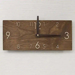 Horloge murale en bois, fonctionnement silencieux, pièce d'appoint pour la maison, chambre, cuisine ou salon - Product Image 3