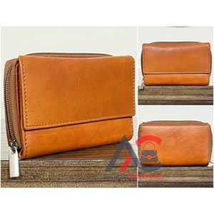 New Style Hot Selling Real Handmade Crunch Leather Small <b>Wallet</b> Stylish Casual Full Grain Leather Classy <b>Cute</b> Clutch for Womens - Product Image 1