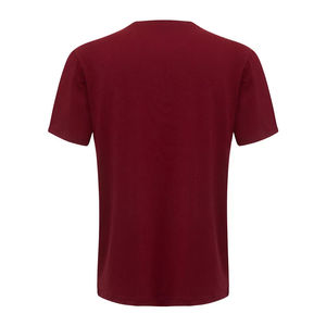 Men's Color Blocked T-<b>Shirt</b> Short Sleeve O-Neck Knitted Casual Regular Fit Solid Design <b>Red</b> Gray White Manufacturer - Product Image 5