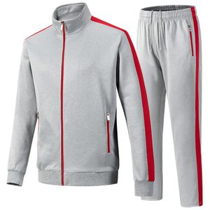 Ensemble survêtement streetwear personnalisé 100% coton pour homme : sweat à capuche zippé et pantalon de jogging, séchage rapide, 2 pièces - Product Image 6