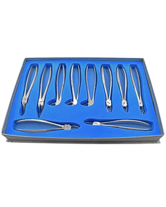 HARRAR Nuevo Juego de Instrumentos Dentales Manuales Ergonómicos de 10 Piezas, Pinzas de Extracción de Acero Inoxidable, Instrumentos Quirúrgicos Clase I CE - Product Image 1