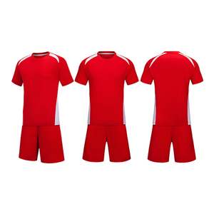 Ensemble de tenue de football unisexe, maillot et short de sport actif, coupe sablier, tenue d'entraînement athlétique performante pour équipe, 100% personnalisable - Product Image 4