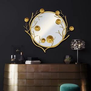 Le miroir mural métallique le plus vendu et soigneusement sélectionné rehausse les salles de bain avec une finition polie, fabriqué par BRUSHSTROKE BLISS. - Product Image 3