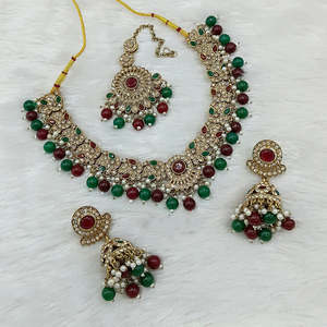 Jewelemarket Heritage Pota Stone <b>Pearl</b> Beads <b>Necklace</b> <b>Set</b> Fashion Jewelry 10575544GR - Product Image 1