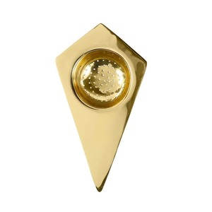 Brass Tea <b>Strainer</b> with Star Cutouts Metal Infuser for Herbal Tea and Spices Durable Reusable <b>Colander</b> - Product Image 3