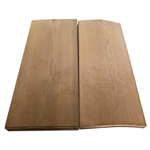 Plaque de placage en bois de cerisier naturel, tranchée, texture lisse, panneau décoratif traditionnel pour cuisine, salon, hôtel, villa - Product Image 4
