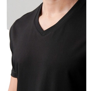T-shirt homme col V en coton 100% haute qualité, design personnalisé, logo personnalisé, service OEM, idéal pour l'été - Product Image 5