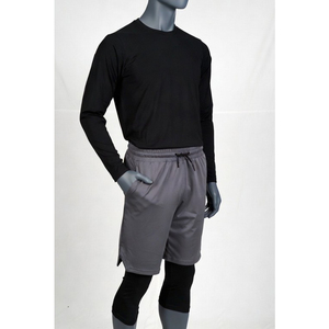 Shorts Awrah 2026 pour hommes, couleur unie, séchage rapide, avec cordon de serrage, taille mi-haute, décontractés, sportifs, en Spandex et Polyester - Product Image 3