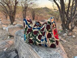 Cotton Kantha Suzani <b>Patchwork</b> Tote <b>Bag</b> – Handmade Ethnic Shoulder <b>Bag</b> for Travel, Shopping & Daily Use - Product Image 5