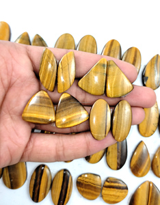 Wholesale Radha Arts Natural Tiger Eye Crystal Pair Loose Reiki Healing Energy Mineral Crystals 20-30mm Bulk Supply - Product Image 1