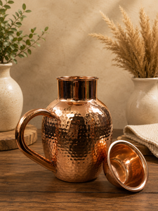 Bouteilles d'eau en cuivre personnalisées en gros avec design classique, couvercles et poignées écologiques pour cadeaux d'entreprise et mariages - Product Image 1