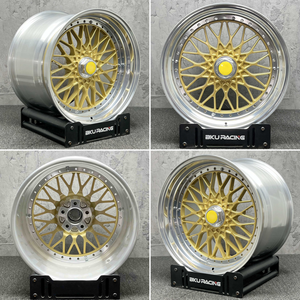 Jantes en alliage forgées 3 pièces style Bku RS 5x108 pour Ferrari F355 F512 F40 F50 360 Modena 308 348 328 <span class=keywords><strong>456</strong></span> <span class=keywords><strong>GTB</strong></span> 18 19 pouces, design maillé - Product Image 5