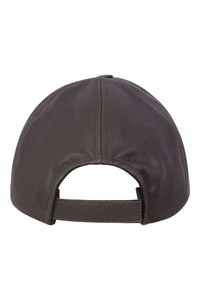 Casquette de baseball unisexe en cuir PU noir, 6 panneaux, ajustée, décontractée, pour l'extérieur, couleur unie, adulte - Product Image 6
