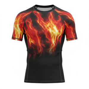 Custom rash guard <b>shirt</b> for men women MMA BJJ jiu jitsu no gi training sublimated compression top durable wholesale swimwear - Product Image 1