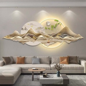 Peinture de paysage moderne de luxe avec LED, tableaux décoratifs en acrylique, décoration intérieure, fond de canapé - Product Image 3