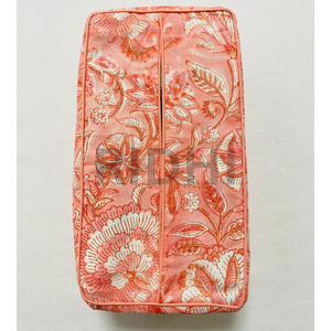 Housse de boîte à mouchoirs décorative en coton imprimé à volants motif floral Ridhi Floral Rose Garden, réutilisable pour la salle à manger d'hôtel - Product Image 5