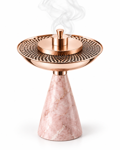 Brûleur d'encens Bakhoor de luxe en résine et acier inoxydable avec disque métallique décoratif, écologique, durable, aromatique, utilisable toute l'année - Product Image 3