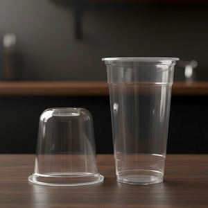 Gobelets en plastique jetables transparents QUANG QUAN en PP/PET à paroi simple, 95 mm, 16 oz/24 oz, transparents pour bubble tea, café, boissons froides/chaudes - Product Image 4