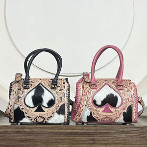 Sacs de voyage week-end en cuir véritable artisanal de haute qualité, style Western, en cuir de vachette à poils, modèle Speedy moyen - Product Image 5