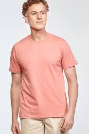 เสื้อยืดผู้ชายสีพีช พิมพ์โลโก้ได้ ผ้าฝ้าย 100% 180 GSM คอกลม แขนสั้น เรียบง่าย สไตล์ลำลอง สำหรับฤดูร้อน ขายส่ง - Product Image 3