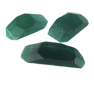 Émeraudes de laboratoire, taille ronde facettée, nano 4 mm, 5 mm, 6 mm, pour la fabrication de bijoux en argent et or. - Product Image 1