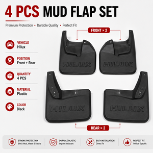 Guardabarros de Plástico a Medida, Juego de 4 Piezas para Hilux Revo/Vigo 4WD, Reequipamiento/Actualización, Protectores Contra Salpicaduras - Product Image 3