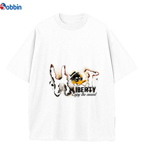 Camiseta Personalizada con Logotipo para Hombre, Talla Grande, Cuello Redondo, Manga Corta, Estampado de Dibujos Animados, Camiseta Lisa Extra Grande Unisex para Hombre - Product Image 2