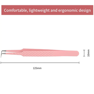 Pinces à cils droites et courbées, pinces pour extensions de cils, pinces à cils revêtues - Product Image 4