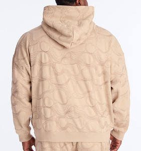 Custom Luxury Hip Hop Men's Winter Fleece Oversized Hoodies Casual <b>Streetwear</b> Outfit 100% Cotton Plain Dyed Puff Printing - Product Image 5