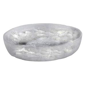 Cuencos Redondos de Resina Hechos a Mano en Gris y Blanco, Pulidos, Ecológicos, de Origen Indio, Aptos para Lavavajillas, Decorativos para Cocina y Fiestas - Product Image 1