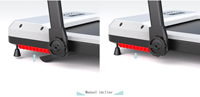 Alat Jalan Kaki Elektrik dengan Pegangan Incline, 2.5 HP, Senyap, Kapasitas 265 LBS, Treadmill Lipat Portabel untuk Meja Kerja dengan Layar LED