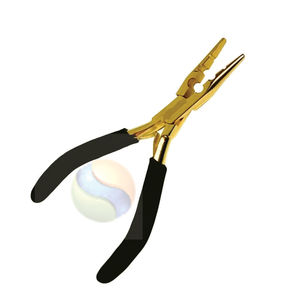 “Premium Gold-Plated Hair Extension Pliers Kit – Composite Material, <b>Needle</b> Nose, Rubber Grip, <b>Bead</b> Removal Tools - Product Image 6