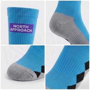 North Approach <b>Knee</b> <b>High</b> Running <b>Socks</b> Blue Breathable Spandex Polyester Adults Summer Sport <b>Socks</b> - Product Image 4