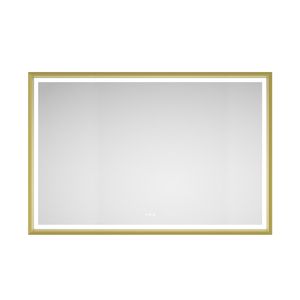 Specchio da Bagno a LED da Parete 72 x 48 Pollici con Cornice in Alluminio, Antiappannamento, Memoria, 3 Colori, Dimmerabile a Regolazione Continua - Product Image 1