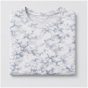 Camiseta de Manga Corta para Hombre con Estampado de Camuflaje Blanco Ártico Personalizado MTS-CAMO-0008 - Product Image 5