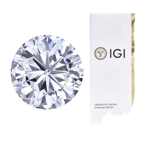 เพชรทรงกลมเพาะเลี้ยง สีขาว D ความสะอาด VVS2 รับรองโดย IGI เพชรเม็ดเดี่ยวสำหรับทำเครื่องประดับ ขายส่ง ราคาดีที่สุด - Product Image 1