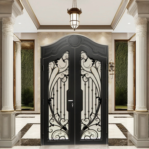 Portes d'entrée en fer forgé de luxe pour maisons – Designs élégants de portes principales avec détails métalliques personnalisés pour les extérieurs de maisons modernes - Product Image 1